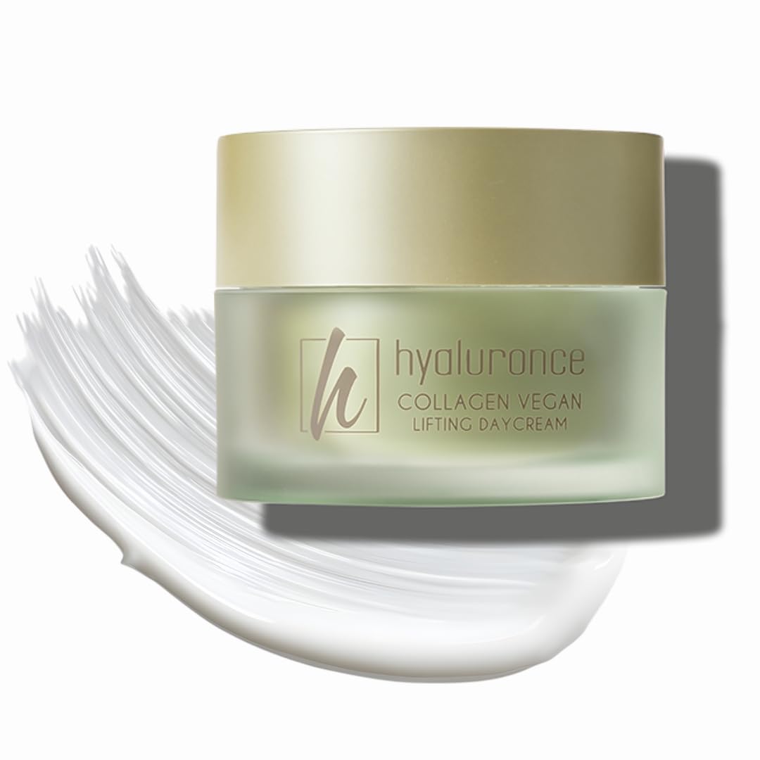 Vegan Collagen Daycream – Crema de día Lifting para rostro y cuello, hidratación y piel más suave, con aminoácidos de colágeno vegano, péptidos, astaxantina y vitamina E, piel sensible