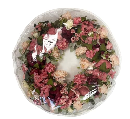 Image of DOTKV Wreath Storage Container 24 inch 3 Packs with Clear Window, Large Wreath Storage Container,Lightweight Portable Container for Christmas Decorative Wreath Bag (3)