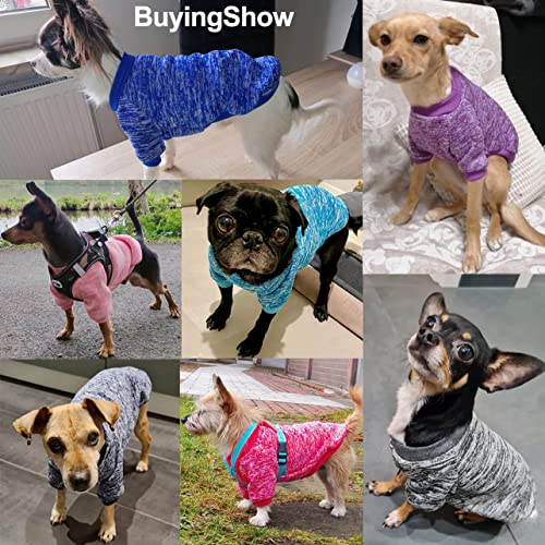 Hundepullover Kleine Hunde Chihuahua Pullover Hunde Hoodie Hunde Strickpullover, Elastizität Warm und Leicht, Mit Einer Weichen Textur, Leicht zu Tragen (Dark Blue+Navy Blau, XS) – Bild 6