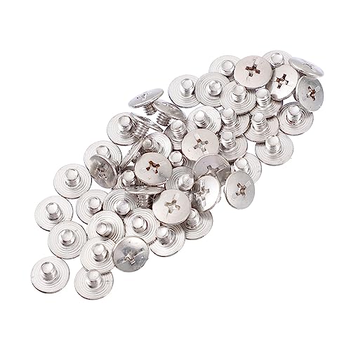 Cabilock DIY Craft Essential 50 Sets Stainless Steel Rivet Nuts Binding Posts for Photo Albums Bookbinding Repair