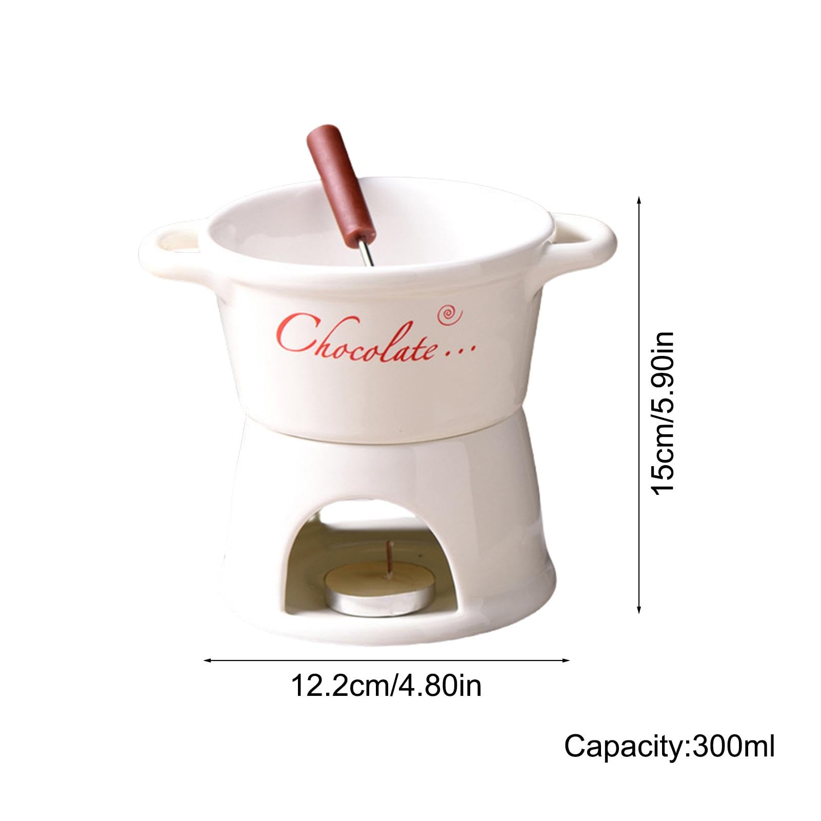 Fonduetasse – Teelicht-Fondue-Tasse, 300 ml Schokoladenkäse-Fondue-Tassen, Schmelzbecher, Sahnebereiter, tragbarer Schmelzbecher für heiße Schokolade, für Liebhaber, Familien