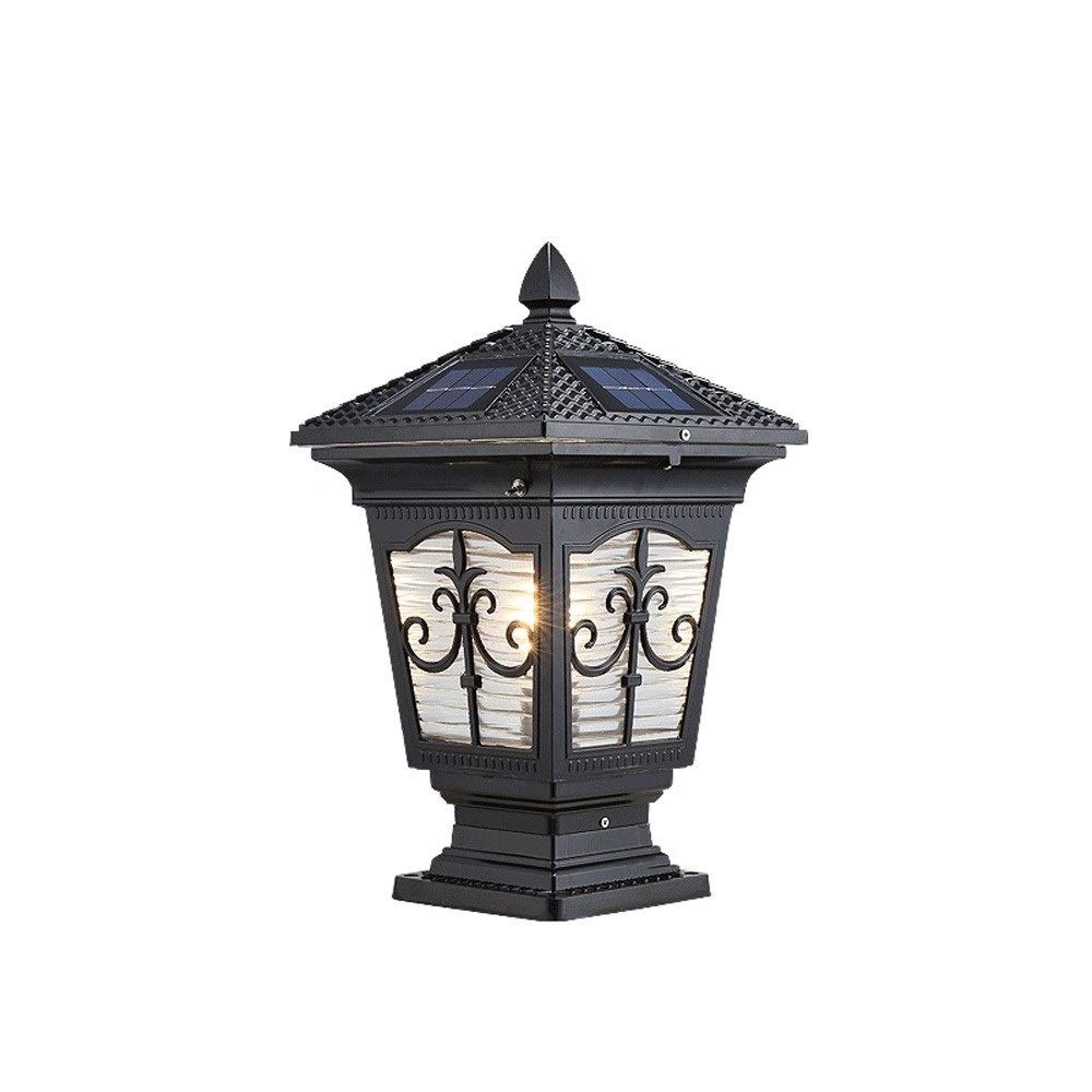QUSYZD Lamp Post Lights Outdoor, Lamp Post Lights, Traditional Outdoor Solar Bollard Pillar Light Waterproof Ip55 Aluminum Garden Column Lamp Retro External Villa Garden Porch,S