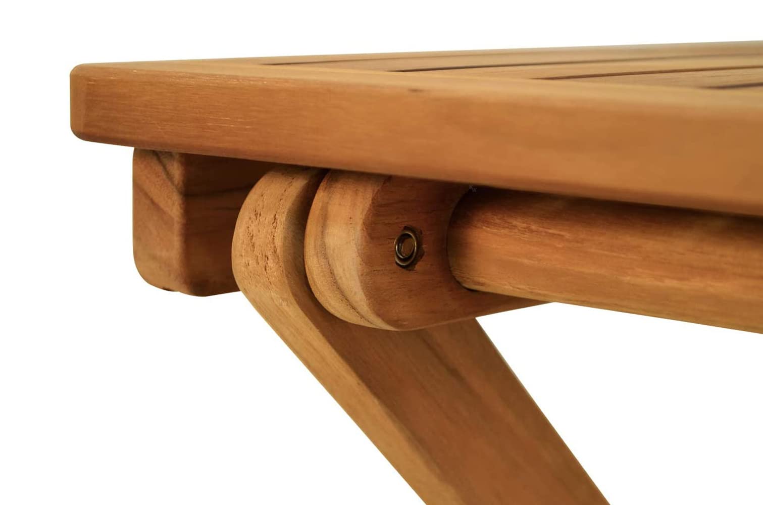Teak Beistelltisch Balkontisch Holz Blumenhocker Holz 50 x 50 cm klappbar