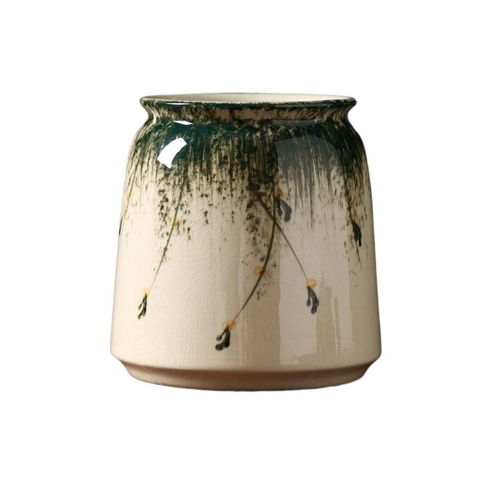 Z4T8M2K6G5 Indoor Plant Pots Simple Chinese Ceramic Flowerpot for Home Living Room Ice Crack High-end Orchid Special Pot Garden Planters