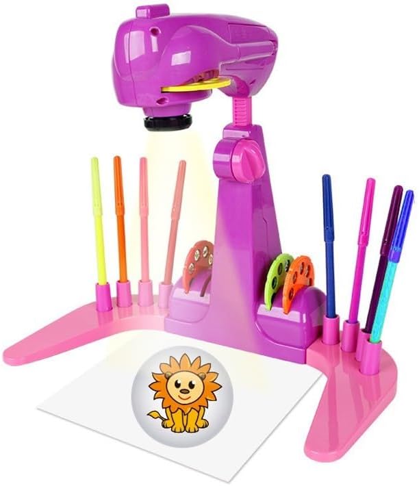 Inspire Imagination In Children Interactive Art Projector Includes Themed Slides & Coloring Supplies(Blue)