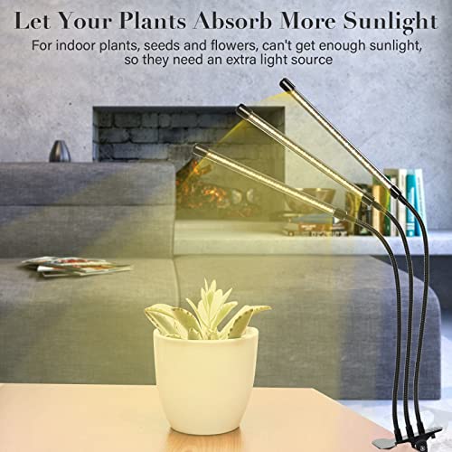 Ipower GLLEDXTRIPLEGOOSEYLW75T Led Grow Light Strips Full Spectrum For Indoor Plants With Auto On/Off 4/8/12H Timer, 5 Dimmable Levels Per Tube, Sunlike Grow Lamp For Hydroponics Succulent, 1 Pack, Yellow thumb #6