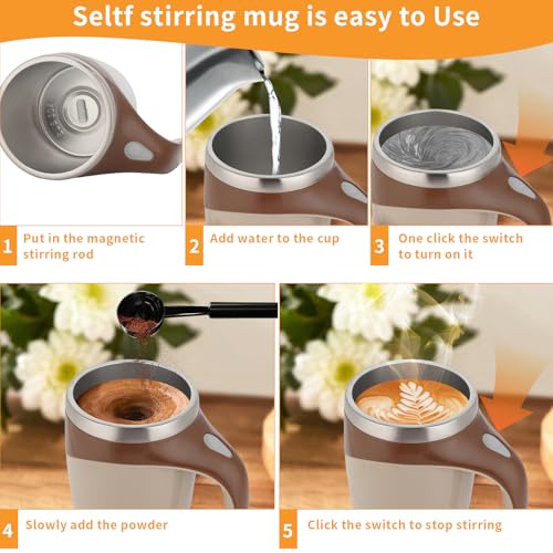 Taza automática para mezclar café de acero inoxidable 400 ml miniatura 4