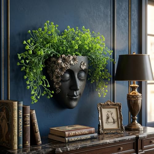 Vase mural en forme de visage pour sublimer un mur blanc - 6