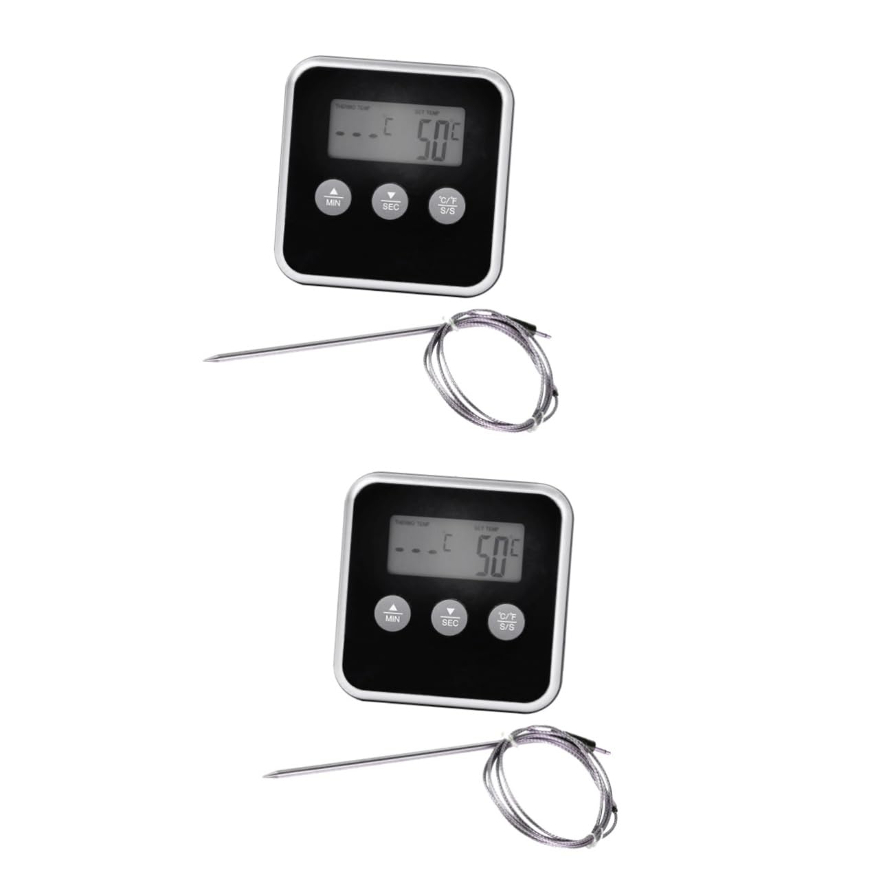 Amosfun 2 Pz termometro per barbecue fahrenheit etamina cucina telecomandato termometro per carne senza fili termometro a griglia termometro bbq termometro da forno termometro digitale