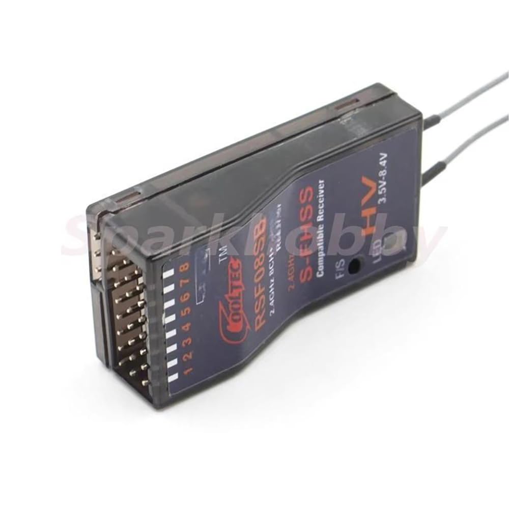 Cooltechnology RSF08SB Receiver Futaba S-FHSS 8CH+SBUS Compatible Receiver for 10J, 8J, 6K, 6J, 14sg,T16SZ, 18MZWC,18SZ, TM-FH (1PC RSF08SB)