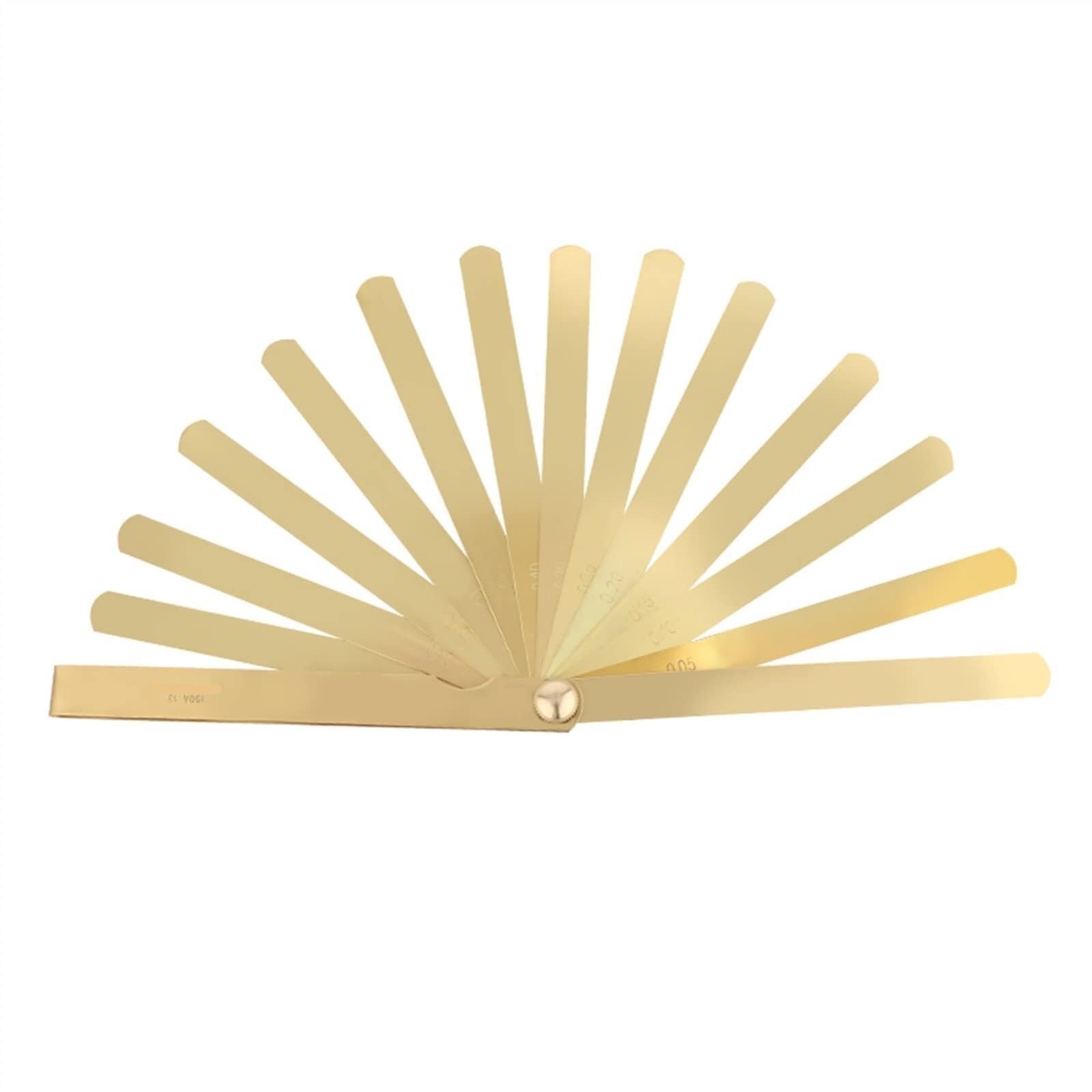 Dickenmessgerät Dickenmesser, Metrischer Fühler, 0,05–1 M, 13 Klingen, Messing-Messwerkzeug Für Breitenspalt Für Designer, Ingenieur Und(13 pieces 100 long)