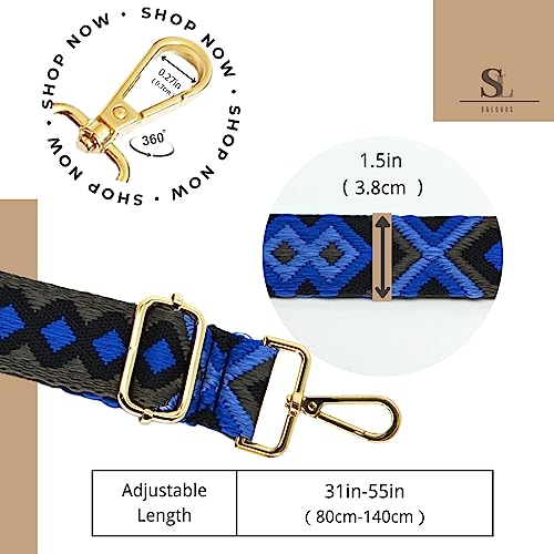 Image of S&loyoe Purse Straps Replacement Crossbody Bag Strap Adjustable Wide Guitar Straps for Handbags 1.5inch