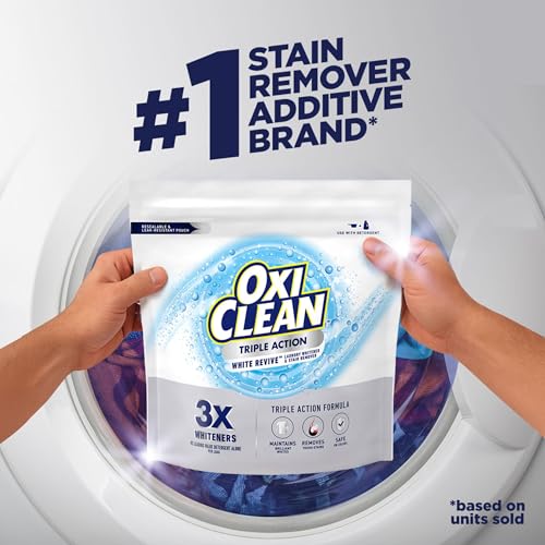 OxiClean Triple Action White Revive Laundry Whitener Powder, 4 lbs - image 9