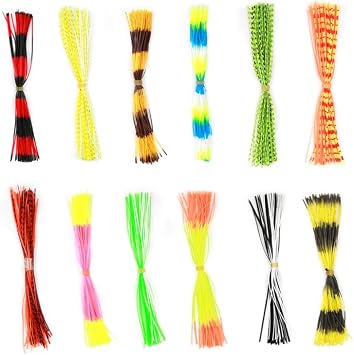 Joyzan Fishing Lures Skirt,Silicone Jig Skirts Replacement Spinnerbait Bait