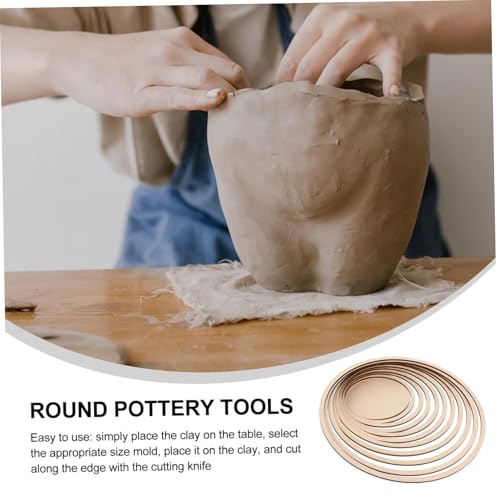 Outils de poterie ronds en bois Uonlytech pour formage et découpe précise