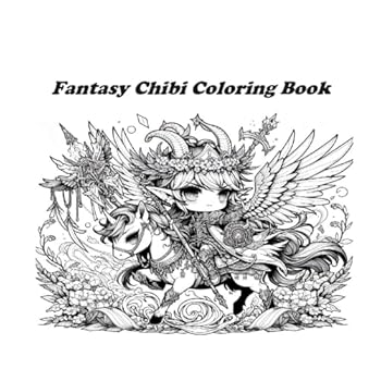 Paperback Fantasy Chibi Coloring Book