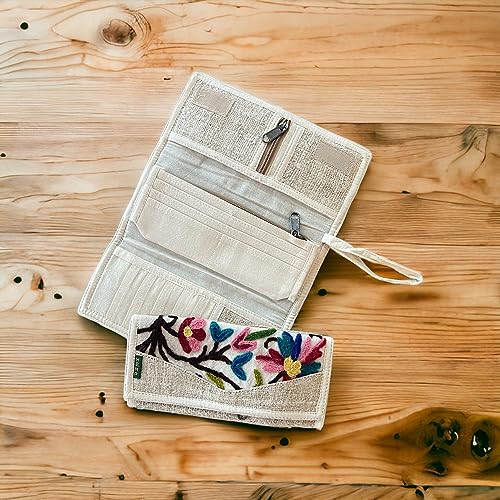 Asatre Hemp Tri-Fold Embroidered Wallet2