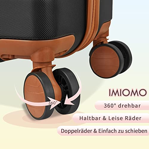 Imiomo Carry On Luggage, 20 In Carry-On Suitcase With Spinner Wheels, Hardside 3Pcs Set Lightweight Rolling Travel Luggage With Tsa Lock(20"/Black) #TOP2