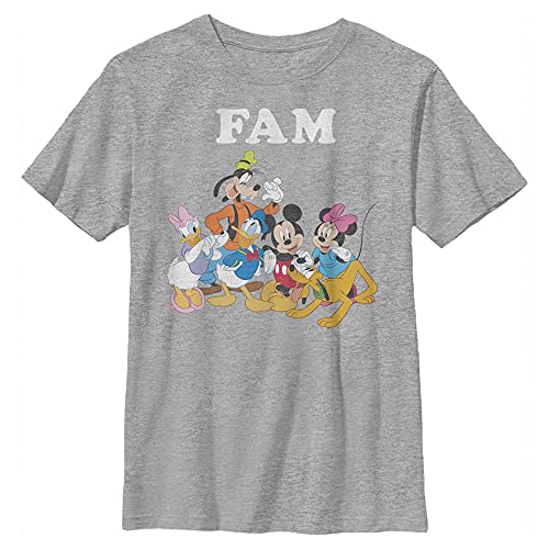 T-Shirt Disney Mickey pour garçon avec col rond en coton chiné taille XS