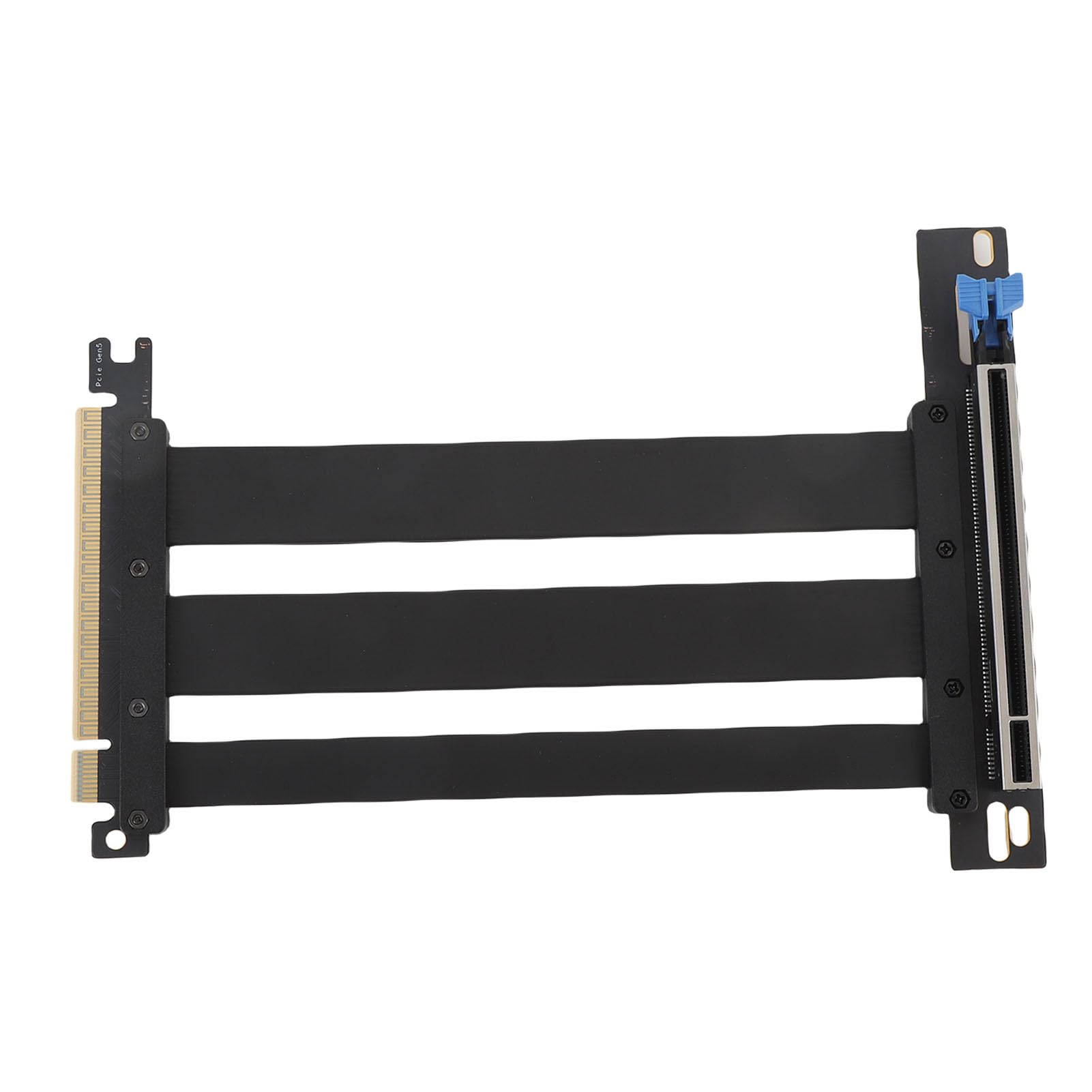 Generic Kabel Nośny PCIe 5.0 X16, Szybki Proces Instalacji dla Wersji ITX o Ograniczonej Przestrzeni, Ekranowany Przedłużacz GPU, Kąt Prosty 90 Stopni, Czarny materiał ABS (15cm)