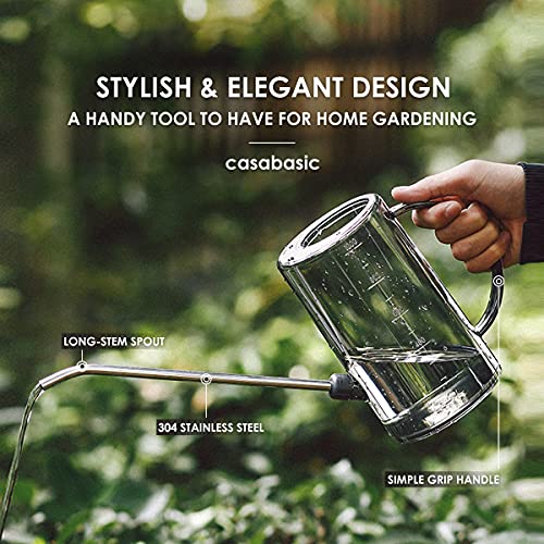 Watering Can Indoor, Small Watering Cans for House Plants, Succulents and Flowers, Long Spout, 1 Liter, with Bonus Plant Mister Spray Bottle by AORAKI - Image 2