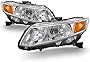 ACANII - For 2012 2013 2014 2015 Honda Civic Sedan 12-13 Coupe Headlights Chrome Headlamps 12-15 Driver + Passenger Side
