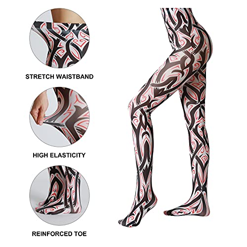 Image of Sahabowi Women Tights, Sheer High Waist Pantyhose, Vintage Control Top Stockings