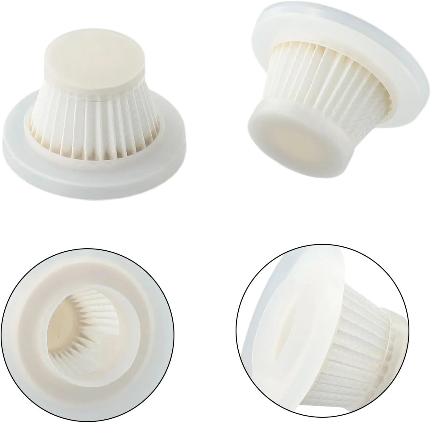 1/3/5pcs Filters，Compatible For Car，Hand Vacuum Cleaner Portabe Cordless Microfilter Household Cleaning Tool Spare Parts Replacement(3pcs)