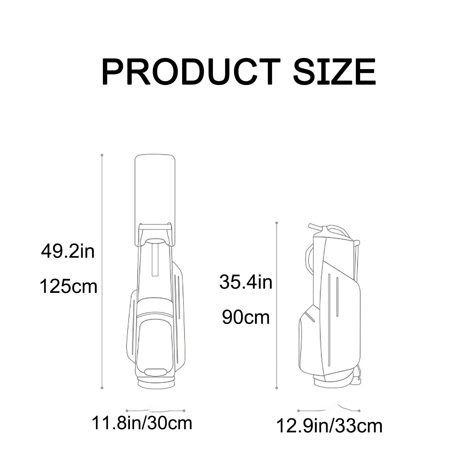 XTRYBHD Portable Golf Club Bags, with Braces Bracket Golf Bag, Lightweight Golf Bag, Antifriction Golf Rack Package (Size : Gray)
