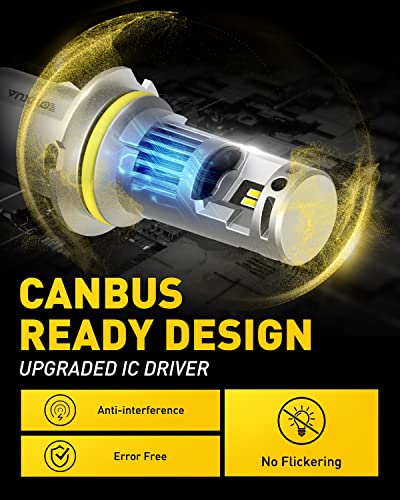 Auxito 2023 Upgraded 9004 Led Bulbs, 100W 20000Lm Per Set, 6000K Cool White Hb1 Bulb With Fan For Hi/Lo Beam, Halogen Replacement, Plug And Play, Pack Of 2 #TOP6