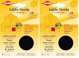 Kleiber + Co.GmbH Sakko-Tasche, 17 cm x 10,5 cm, schwarz (Packung mit 2)
