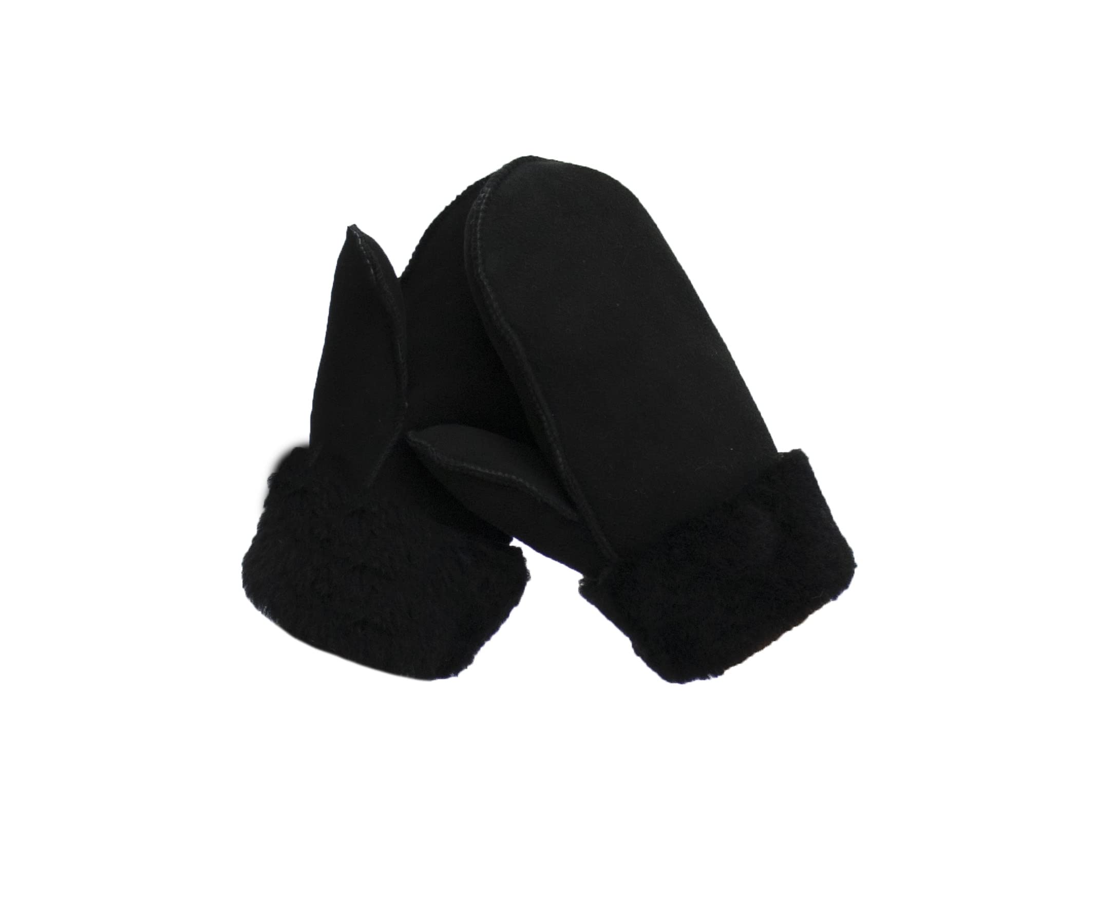 Reissner Lammfelle warme Merino Lammfell Fäustlinge Faust Handschuhe für Damen und Herren HDS-FAUST1 in beige, braun und schwarz