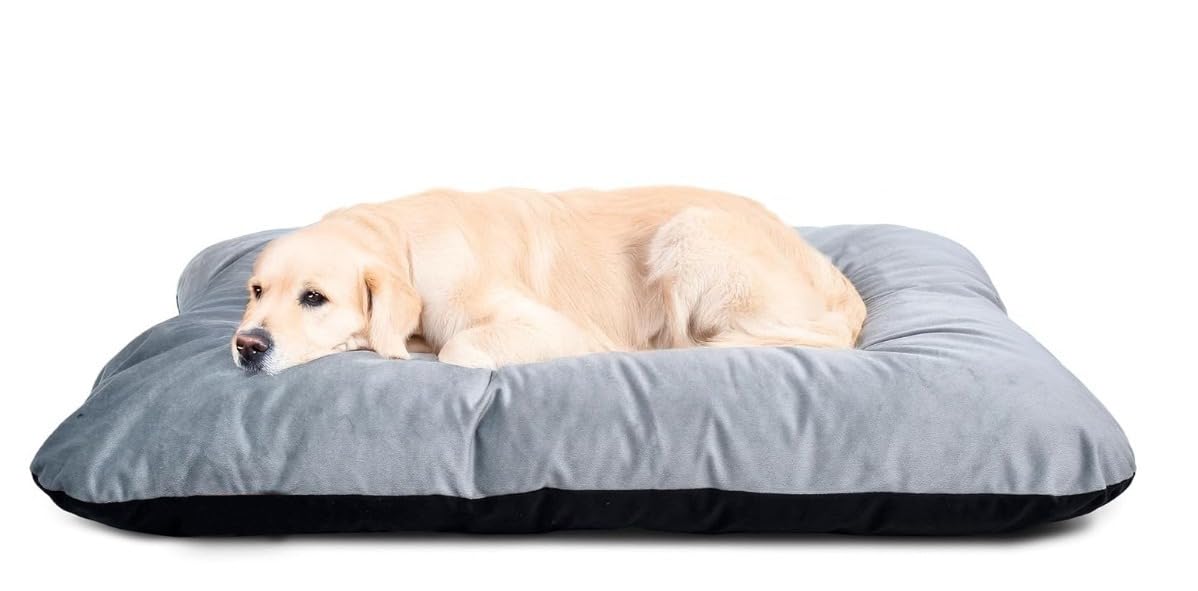 Heritage Dog Bed Reversible Premium Velvet Black & Grey Pet Bed | Soft, Washable & Durable Bed for Dog and Cat for Everyday Comfort & Relaxation (Large (70 * 100 Cm))-image-20