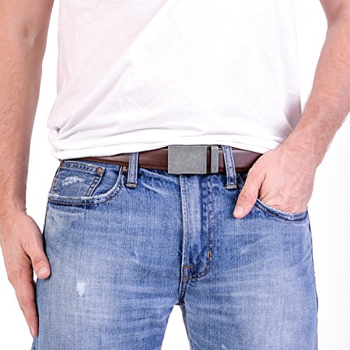 Image of Mission Belt Men's Leather Ratchet Belt, 40mm Metal Collection