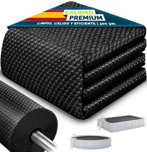 tillvex® Lona Solar para Piscina de 400 µm, Rectangular, 700 x 400 cm, lámina Solar térmica, se Puede Cortar, Cubierta Solar, Cubierta Solar para Piscina para Calentar el Agua
