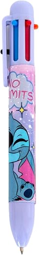 KIDS EUROSWAN Lilo & Stitch - Bolígrafo de tinta de color 6 en 1 con bolígrafo m