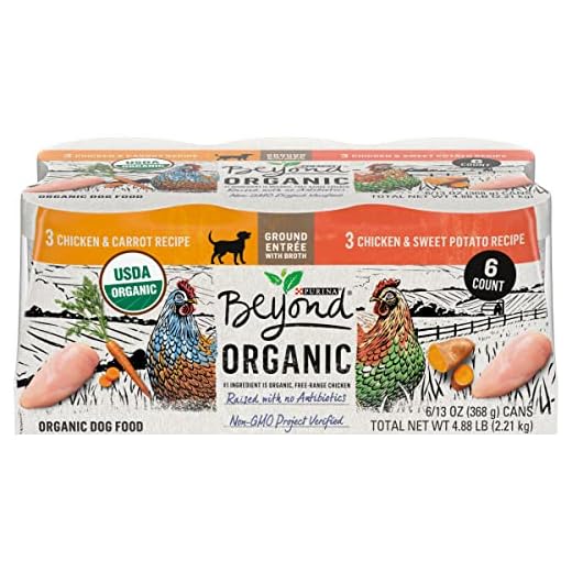 Purina Beyond Natural, Pate, High Protein Wet Dog Food Variety Pack, Organic Chicken Recipes