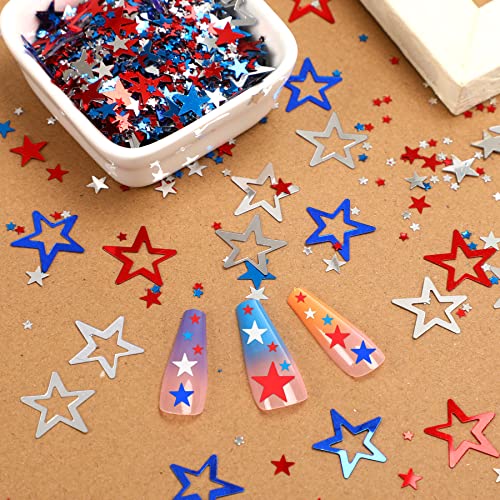 Marforever Independence Day Patriotic Party Confetti 4Th Of July Party Decorations Red White Blue Twinkle Stars Table Confetti For American Theme Events Party Veterans Day Memorial Day Decor (75G) #TOP6
