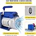ZMZDDM 5CFM Vacuum Pump Refrigeration Kit with 1.5/2/3/5 Gallon Vacuum Chamber, 304 Stainless Steel Epoxy Resin Vacuum Chamber for Home Air Conditioning Car(12L/3Gal)