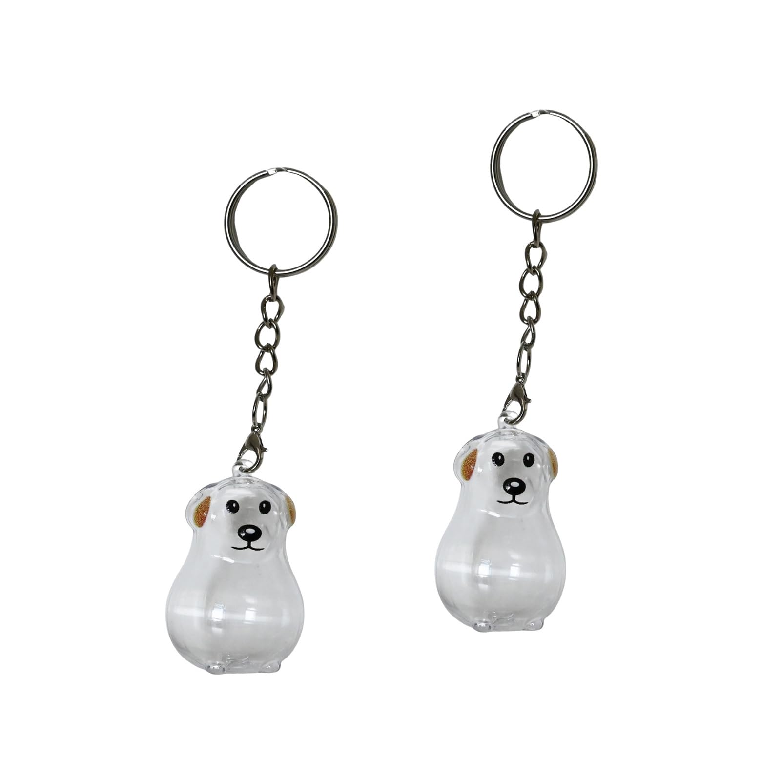 Blue Dream Island Unisex Labrador Dog Hair Collect Keepsake Keyring,Transparent Pet Memorial Capsule Keychain With Dog Shape,Creative Gift For Dogs Lovers, Remembrance Pendant For Bag Keys_