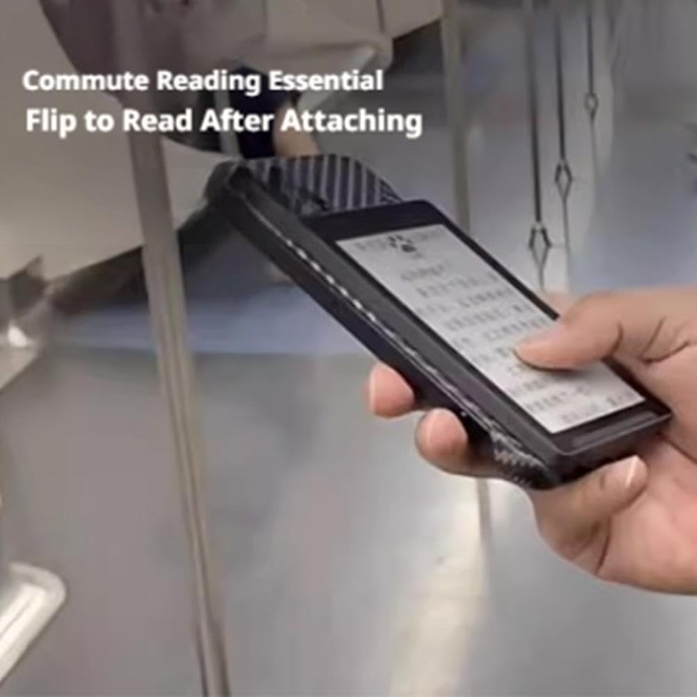 Mini E-Reader 4.3 Inch E-Ink Display, Magnetic Back for Phone Attachment, 16GB Storage Supports EPUB PDF TXT MOBI, Ultra-Light 77g Portable Ebook Reader for Travel (Black)