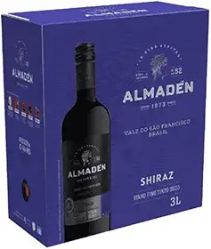 Vinho Tinto Seco Almadén Shiraz Bag In Box 3l