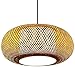 Biiiouu Bambusowa kopuła wiklinowa żyrandol rattan koszyk sufitowy wisiorek światła lampy wiszące dekoracje rustykalne japońskie wiszące światło do dekoracji domu i sklepu
