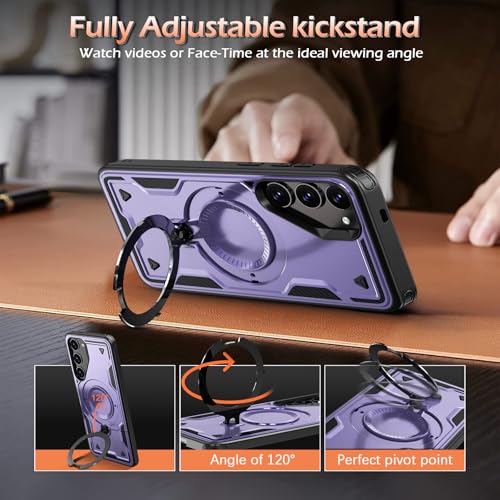 Image of for Samsung Galaxy S23 Case Magnetic with stand, with Mag-Safe, with Screen Protector, Wireless Charging, Shockproof for Samsung S23 5G Phone Case, Ring Holder Phone Cover, for Samsung S23
