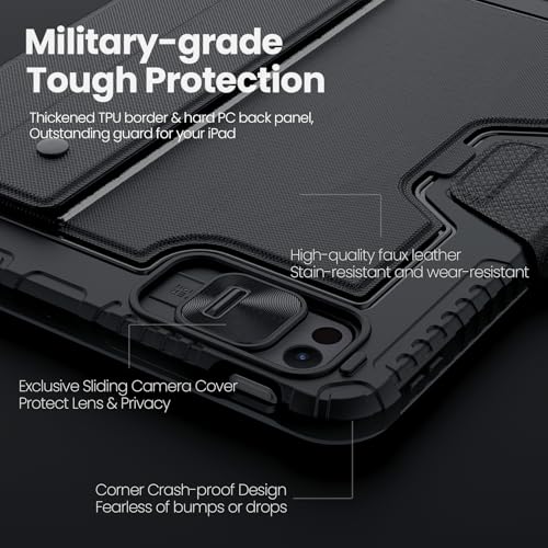 Image of Nillkin Rugged Detachable Keyboard Case with Trackpad for iPad Pro 11 M5 /M4