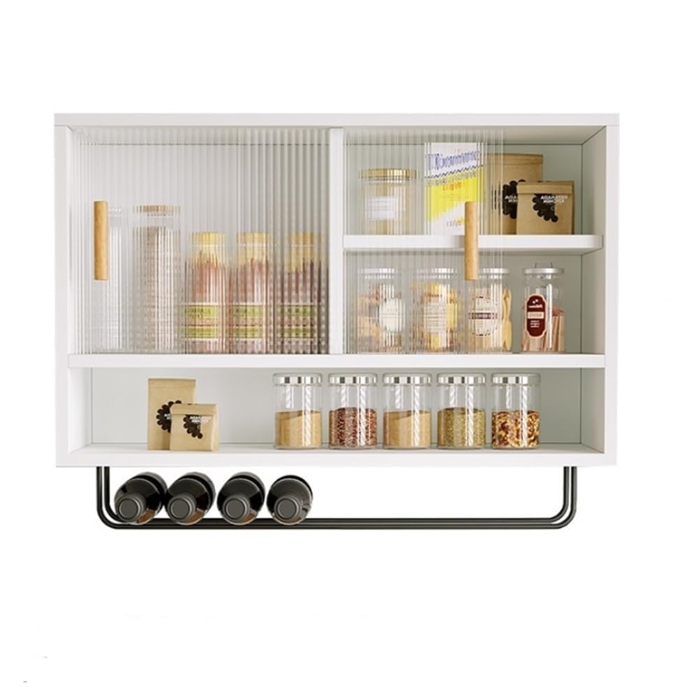 Scolapiatti da parete in tinta unita, per bagno e cucina, per soggiorno e sala da pranzo, struttura robusta (bianco, 100 cm)