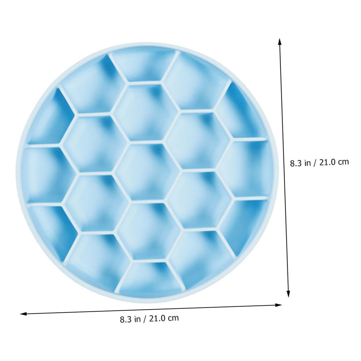 Ciotola Slow Feeder in Silicone Antiscivolo per Cani e Gatti Mangiatoia Anti-ingozzamento con Ventosa Design Compatto e Resistente per Piccoli Animali Colore Blu