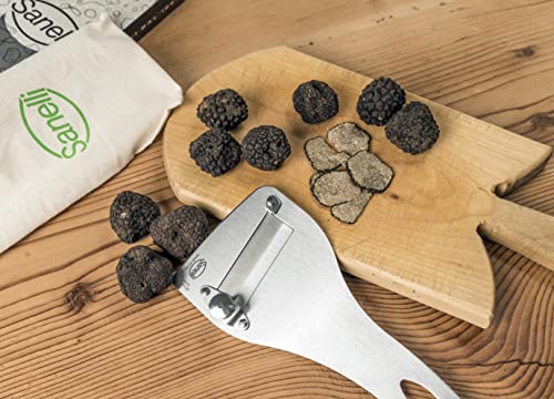 Sanelli, SAN-Slice Trüffelschneider Profi Trüffelschneider mit Schneidregler. Satinierte Oberfläche, Glatte Klinge, Edelstahl