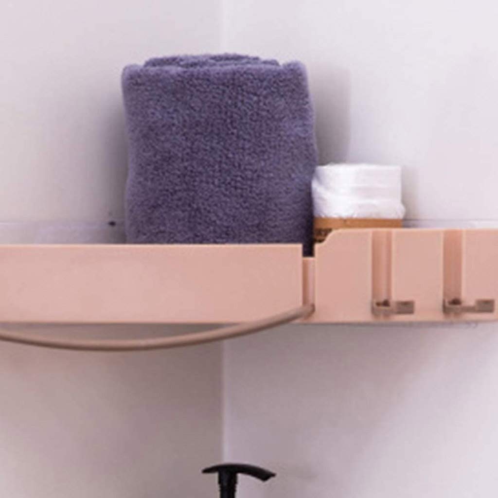 Estante de baño Almacenamiento de baño, Estante de baño Inodoro Tocador Triangular Almacenamiento de toallas Perforación sin pared baño para colgar en la pared