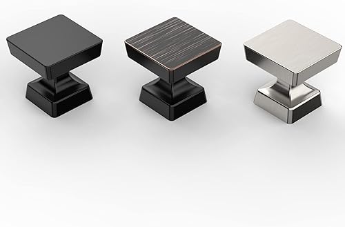 Miniatura 2 de Asidrama - Paquete de 10 manijas para alacena, cómoda, cajón con agujero de 3 centímetros color negro mate, pomos de zinc como accesorios para